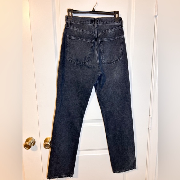 Agolde 90s pinch waist dark wash howl distress knee jeans - Picture 5 of 9